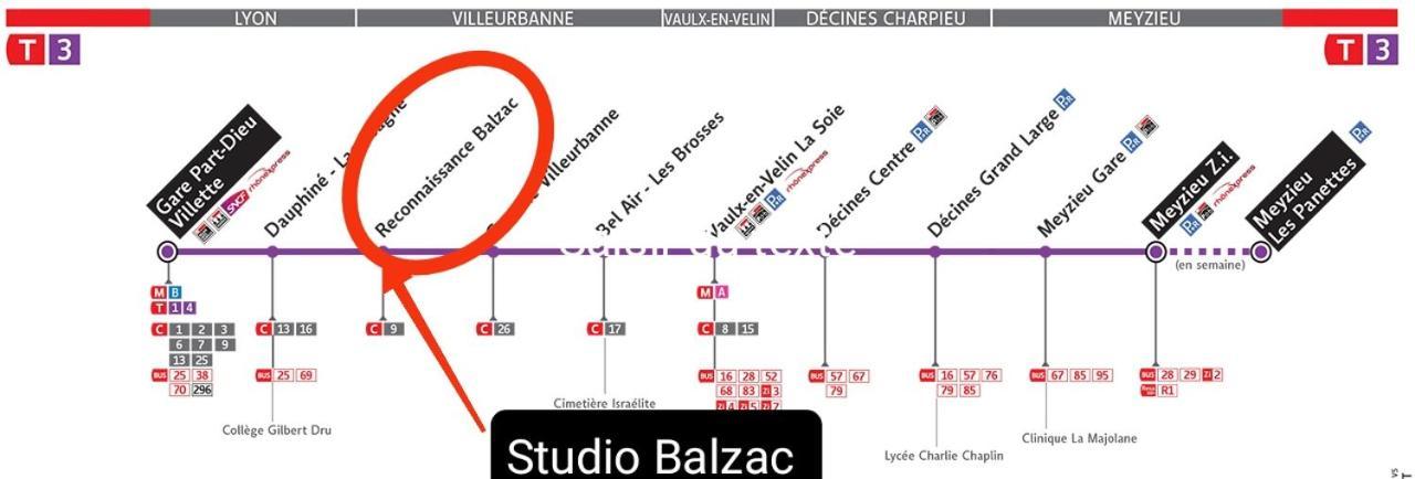 Studio Balzac Appartement Villeurbanne Buitenkant foto
